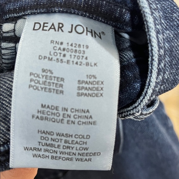 NWT Dear John Women’s Jeans Wide Leg Straight Leg 27 Dark Denim Stretchy Casual - Picture 6 of 9